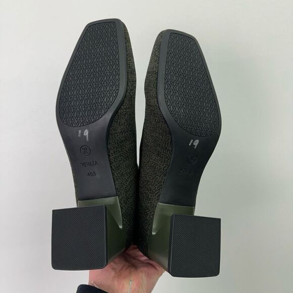 Vivaia Women’s Regina Peo Dark Olive Square-Toe Water-Repellent Heeled Boots - Picture 10 of 15